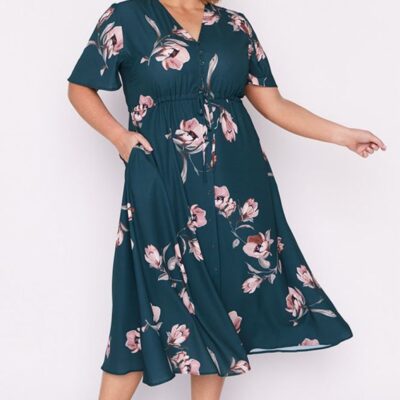 Dresses Lorraine Designs  | Marley Teal Floral Dress