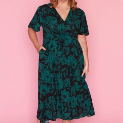 Dresses Lorraine Designs  | Michelle Midnight Green Dress