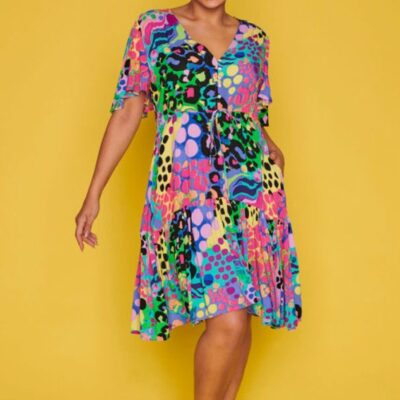 Dresses Label of Love  | Ivana Electric Leopard Dress