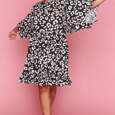 Dresses Label of Love  | Diona Black Leopard Dress