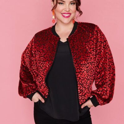 Jackets & Coats Lorraine Designs  | Flashy Burning Red Jacket