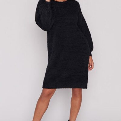 Dresses Lorraine Designs  | Cozy Black Knit Dress