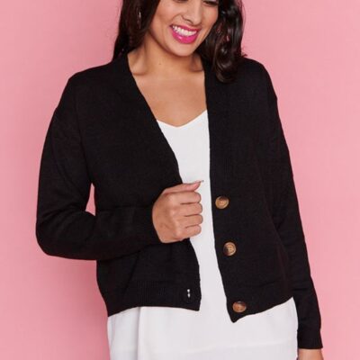 Knits & Cardigans Lorraine Designs  | Norma Black Cardi