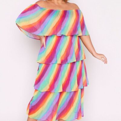 Dresses Lorraine Designs  | Faire Rainbow Shine Pleated Dress