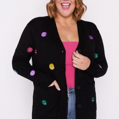 Knits & Cardigans Lorraine Designs  | Angela Black All The Feels Cardi