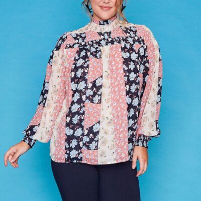 Tops Lorraine Designs  | Trissa Peach Floral Top