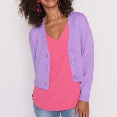 Knits & Cardigans Lorraine Designs  | Norma Lilac Cardi