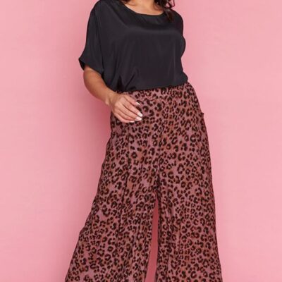 Pants & Jeans Lorraine Designs  | Xane Chocolate Leopard Pants