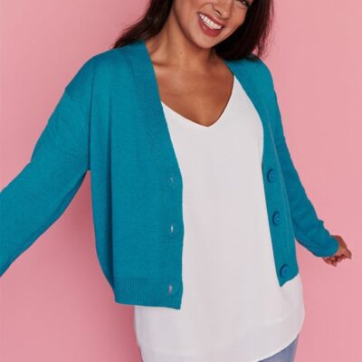 Knits & Cardigans Lorraine Designs  | Norma Ocean Green Cardi