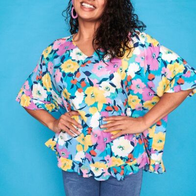 Tops Lorraine Designs  | Eva Chalky Floral Top