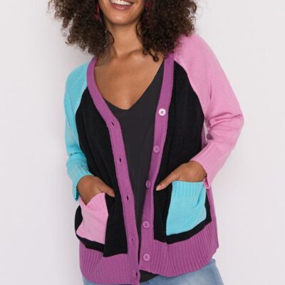 Knits & Cardigans Lorraine Designs  | Harley Liquorice Allsorts Cardigan