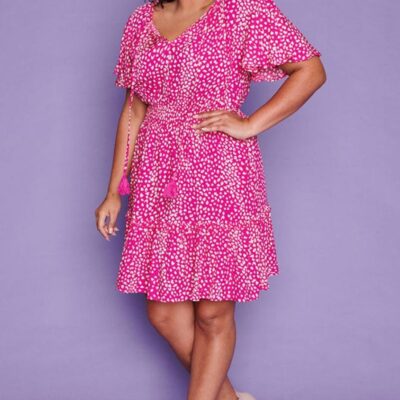 Dresses Lorraine Designs  | Kimberley Pink Spots Dress