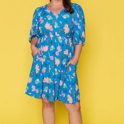 Dresses Lorraine Designs  | Let’S Get Loud Dino Print Dress