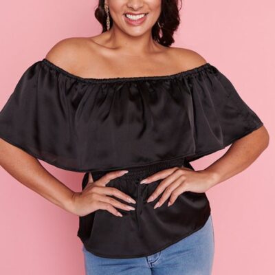 Tops Lorraine Designs  | Alivia Black Top