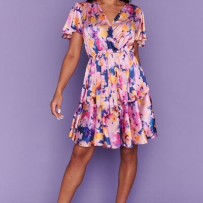 Dresses Lorraine Designs  | Peyton Watercolour Rose Party Dress