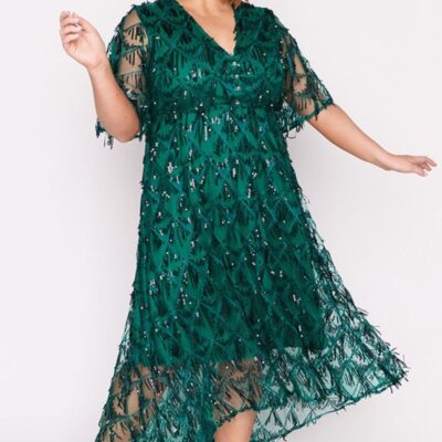 Dresses Lorraine Designs  | Wonderful Forest Green Party Dress