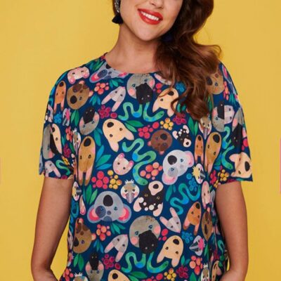 Tops Lorraine Designs  | Serena Aussie Animalia Top