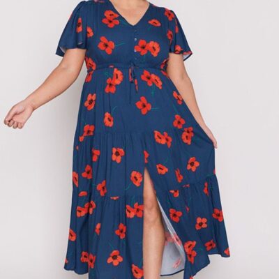 Dresses Lorraine  | Alexia Red Poppy Fields Maxi Dress