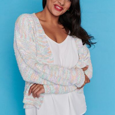 Knits & Cardigans Lorraine Designs  | Hallie Pastel Sorbet Cardi