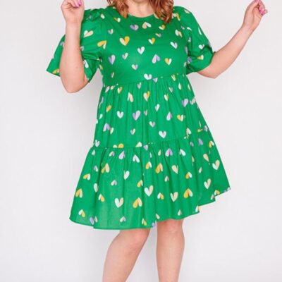 Dresses Lorraine Designs  | Isadora Green Hearts Dress