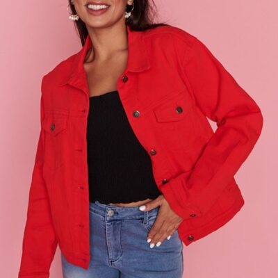 Jackets & Coats Lorraine Designs  | Azalea Red Jacket