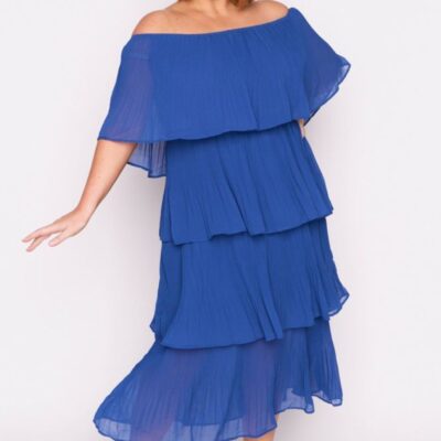 Dresses Lorraine Designs  | Faire Cobalt Pleated Dress