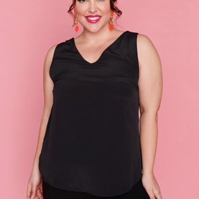 Tops Lorraine Designs  | Gabrielle Black Top