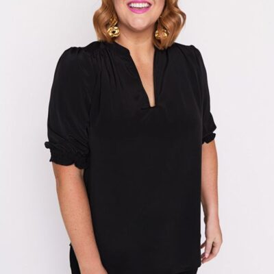 Tops Lorraine  | Gianna Black Top